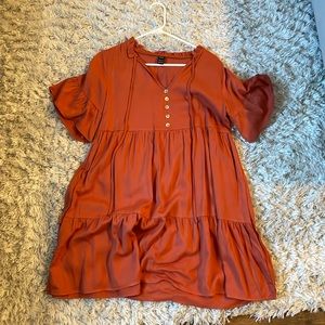 SHEIN burnt orange flow dress. Beautiful dress, worn a hand full of times!